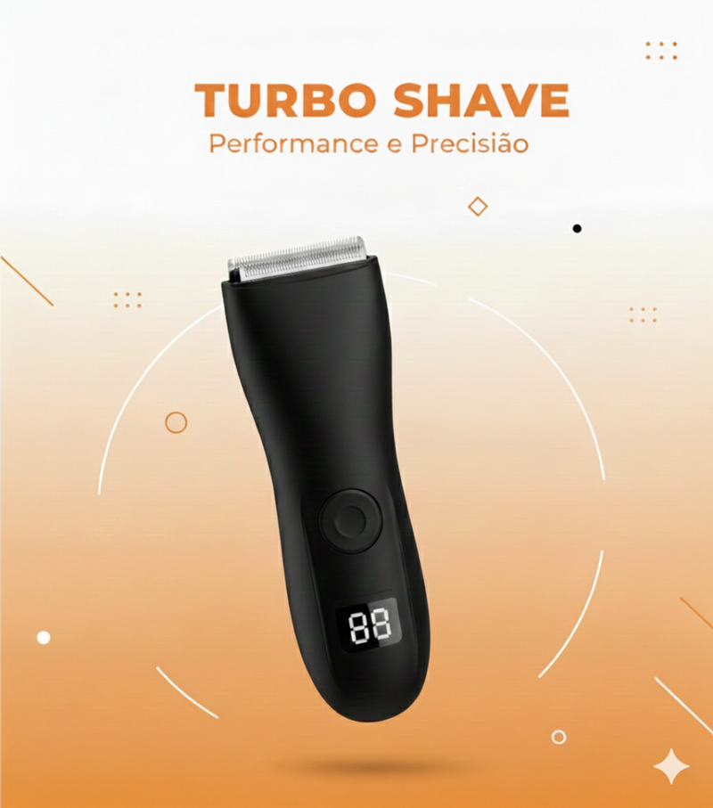 Barbeador elétrico TurboShave – desempenho máximo, pele sempre lisa