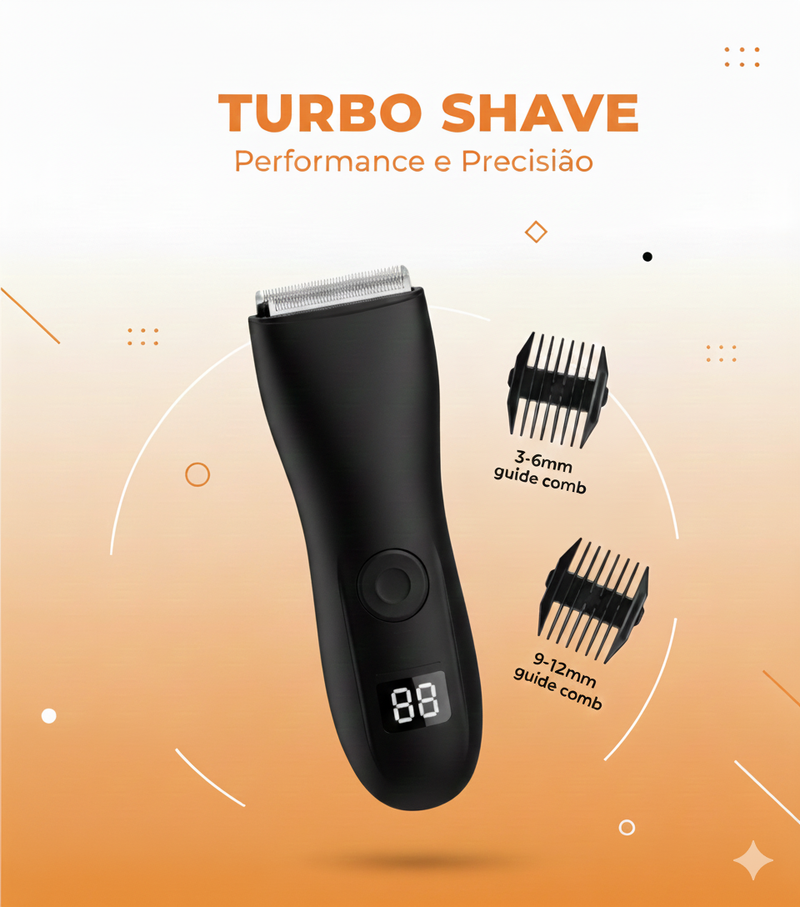 Barbeador elétrico TurboShave – desempenho máximo, pele sempre lisa