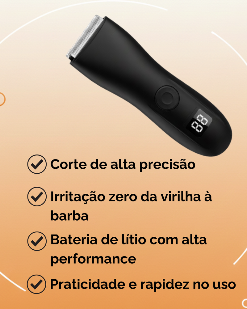 Barbeador elétrico TurboShave – desempenho máximo, pele sempre lisa