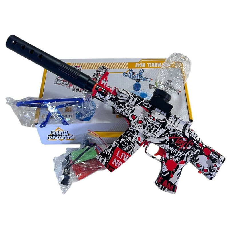 Lançador de Bolas de Gel Recarregável | Diversão Segura e Sem Sujeira